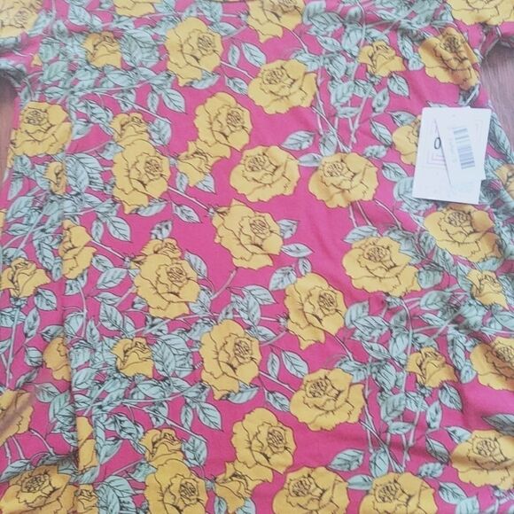NWT 3/$40 LuLaRoe Perfect T Pink Floral S - Picture 2 of 6